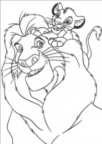 Disegno di Re Leone da stampare e colorare 203