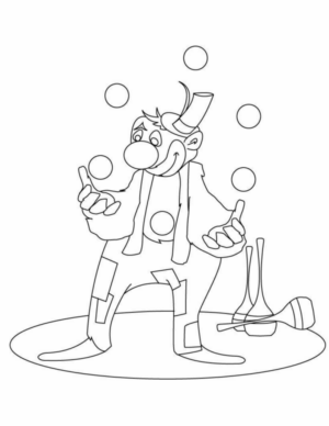 Disegno di clown da stampare e colorare 53