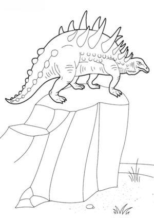 Disegno di Stegosauro da stampare e colorare 24