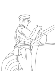 Disegno di poliziotto da stampare e colorare 14