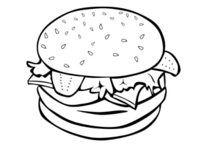 Disegno di fast food da stampare e colorare 4