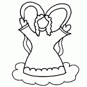 Disegno di angelo da stampare e colorare 34
