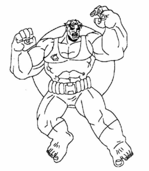 Disegno di Hulk da stampare e colorare 149