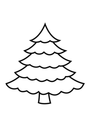 Disegno di albero di Natale da stampare e colorare 154