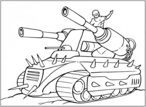 Disegno di carro armato da stampare e colorare 41