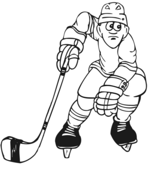 Disegno di hockey da stampare e colorare 38