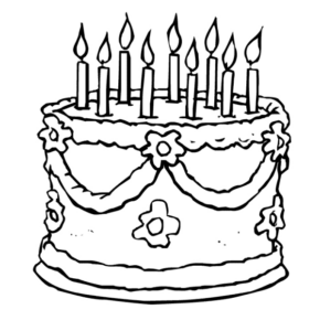 Disegno di compleanno da stampare e colorare 20