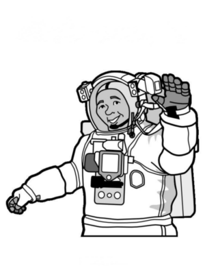 Disegno di astronauta da stampare e colorare 17