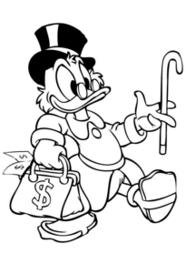 Disegno di Zio Paperone da stampare e colorare 8