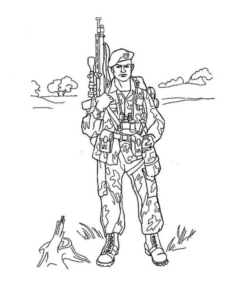 Disegno di soldato da stampare e colorare 23