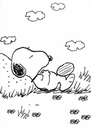 Disegno di Snoopy da stampare e colorare 69