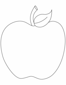 Disegno di mela da stampare e colorare 56