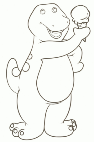 Disegno di Barney il dinosauro da stampare e colorare 20 Disegno di Barney il dinosauro da stampare e colorare 20