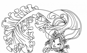 Disegno di sirena da stampare e colorare 14