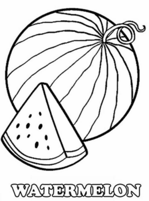 Disegno di anguria da stampare e colorare 16