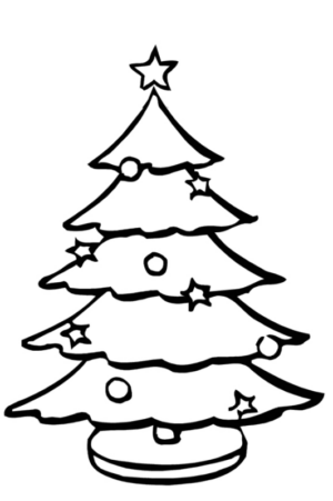 Disegno di albero di Natale da stampare e colorare 109 Disegno di albero di Natale da stampare e colorare 109