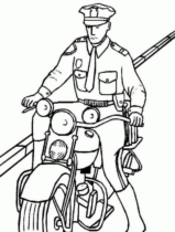 Disegni di Moto della Polizia da colorare