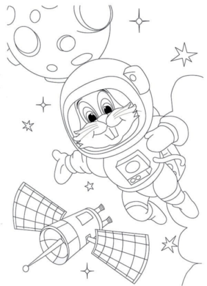Disegno di astronauta da stampare e colorare 9