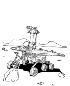 Disegno di astronave da stampare e colorare 25