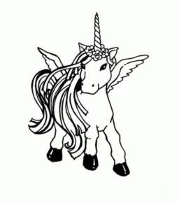 Disegno di unicorno da stampare e colorare 71