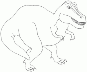 Disegno di Tirannosauro da stampare e colorare 112