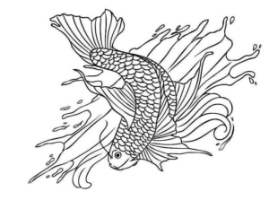 Disegno di pesce da stampare e colorare 110