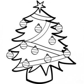 Disegno di albero di Natale da stampare e colorare 47 Disegno di albero di Natale da stampare e colorare 47