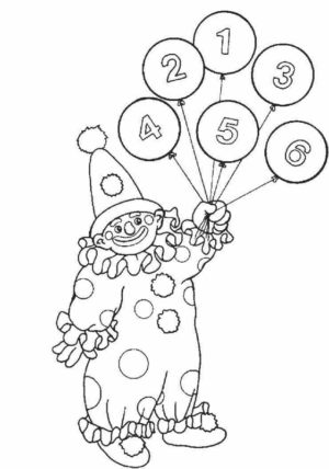 Disegno di clown da stampare e colorare 5