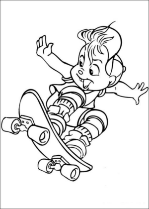 Disegno di Alvin da stampare e colorare 22