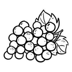 Disegno di uva da stampare e colorare 9
