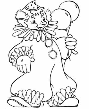 Disegno di clown da stampare e colorare 8