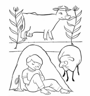 Disegno di mucca da stampare e colorare 21