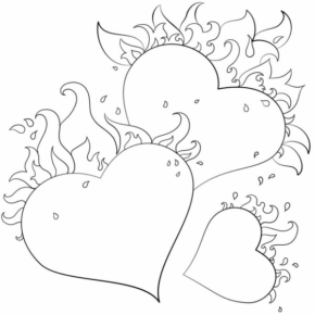 Disegno di cuore da stampare e colorare 107