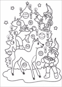 Disegno di albero di Natale da stampare e colorare 136