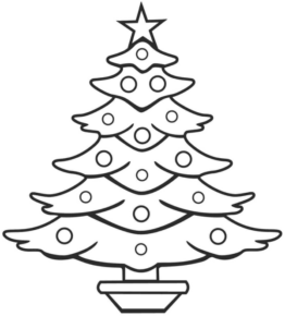 Disegno di albero di Natale da stampare e colorare 182