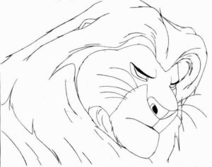Disegno di Re Leone da stampare e colorare 221