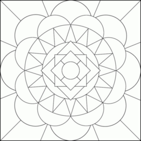 Disegno di mandala da stampare e colorare 1112