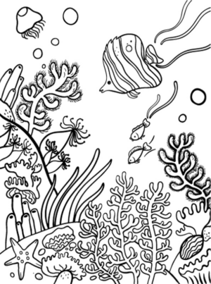 Disegno di pesce da stampare e colorare 112