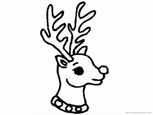 Disegno di renna di Natale da stampare e colorare 3