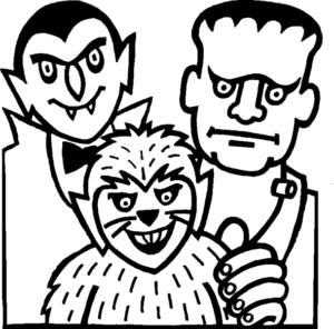 Disegno di mostro di Halloween da stampare e colorare 6