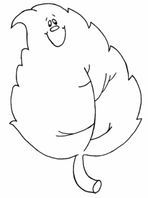 Disegno di foglia da stampare e colorare 74