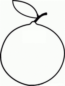 Disegno di arancia da stampare e colorare 3