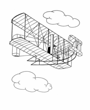 Disegno di aereo militare da stampare e colorare 2