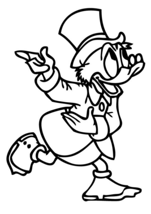 Disegno di Zio Paperone da stampare e colorare 15