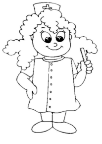 Disegno di infermiere da stampare e colorare 2