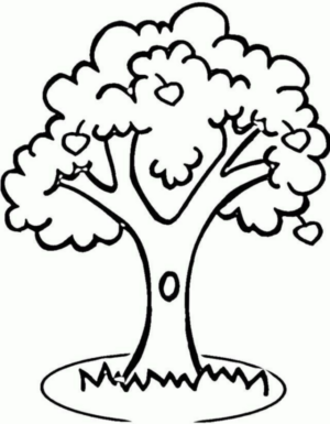 Disegno di albero da frutta da stampare e colorare 26