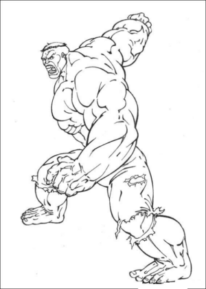 Disegno di Hulk da stampare e colorare 40