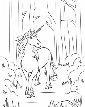 Disegno di unicorno da stampare e colorare 68