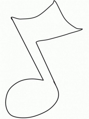 Disegno di nota musicale da stampare e colorare 24