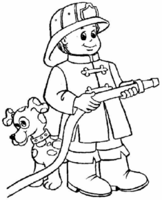 Disegno di pompiere da stampare e colorare 81